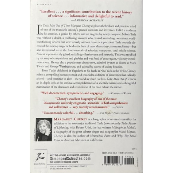 5/$20 - Tesla - Man Out of Time by Margaret Cheney - Picture 2 of 2